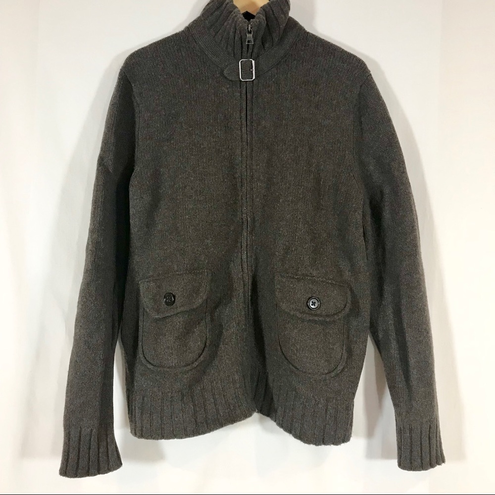 Banana Republic Men's Wool/Cashmere Cardigan Mock
